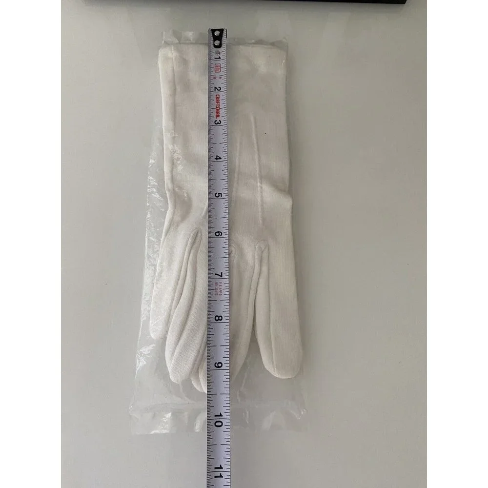 1 Pair White Class A‎ Dress Uniform Gloves Band Parade Honor Fireman Police NIB